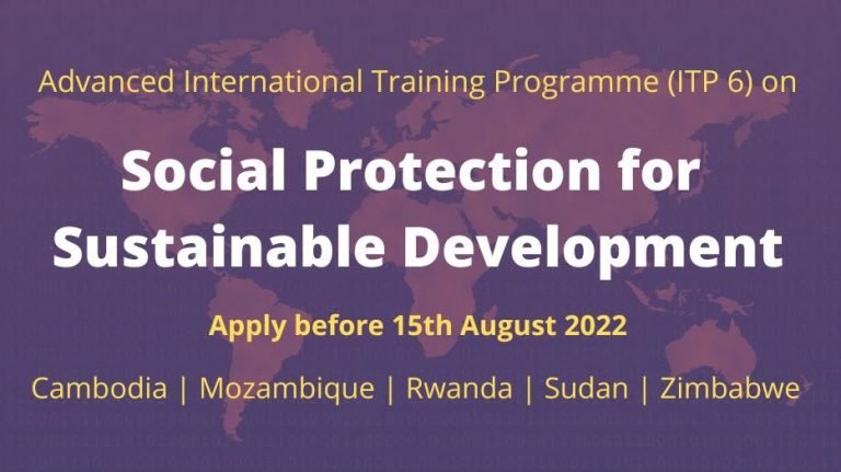 Inviting Applications: Advanced International Training Programme on Social Protection for Sustainable Development