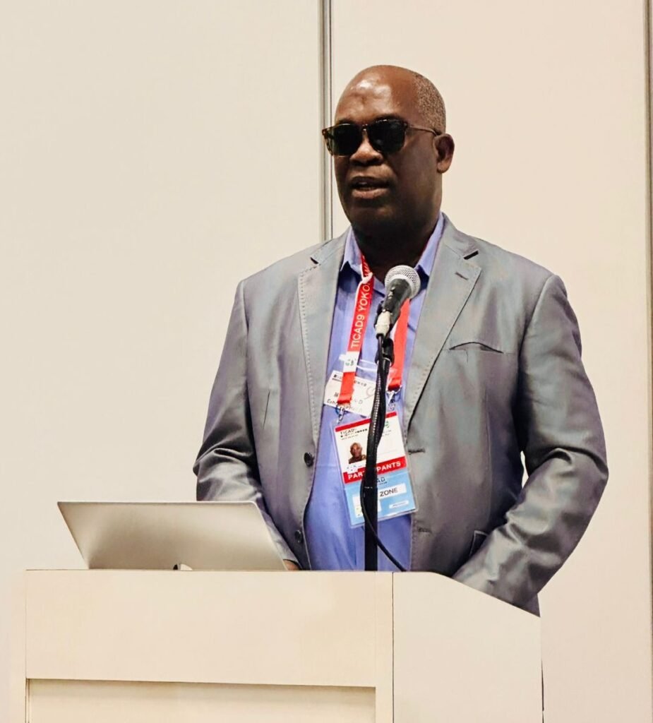 ADF Executive Committee Treasurer, Mr. Ayassou Germain delivering a presentation