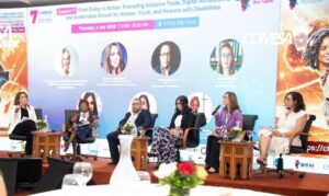 ADF’s Senior Gender Officer (second from left) participates as a panelist in a session focused on promoting inclusive trade, digital accessibility, and sustainable growth for women, youth, and persons with disabilities