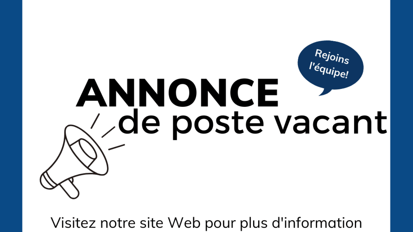 Annonce de poste vacant