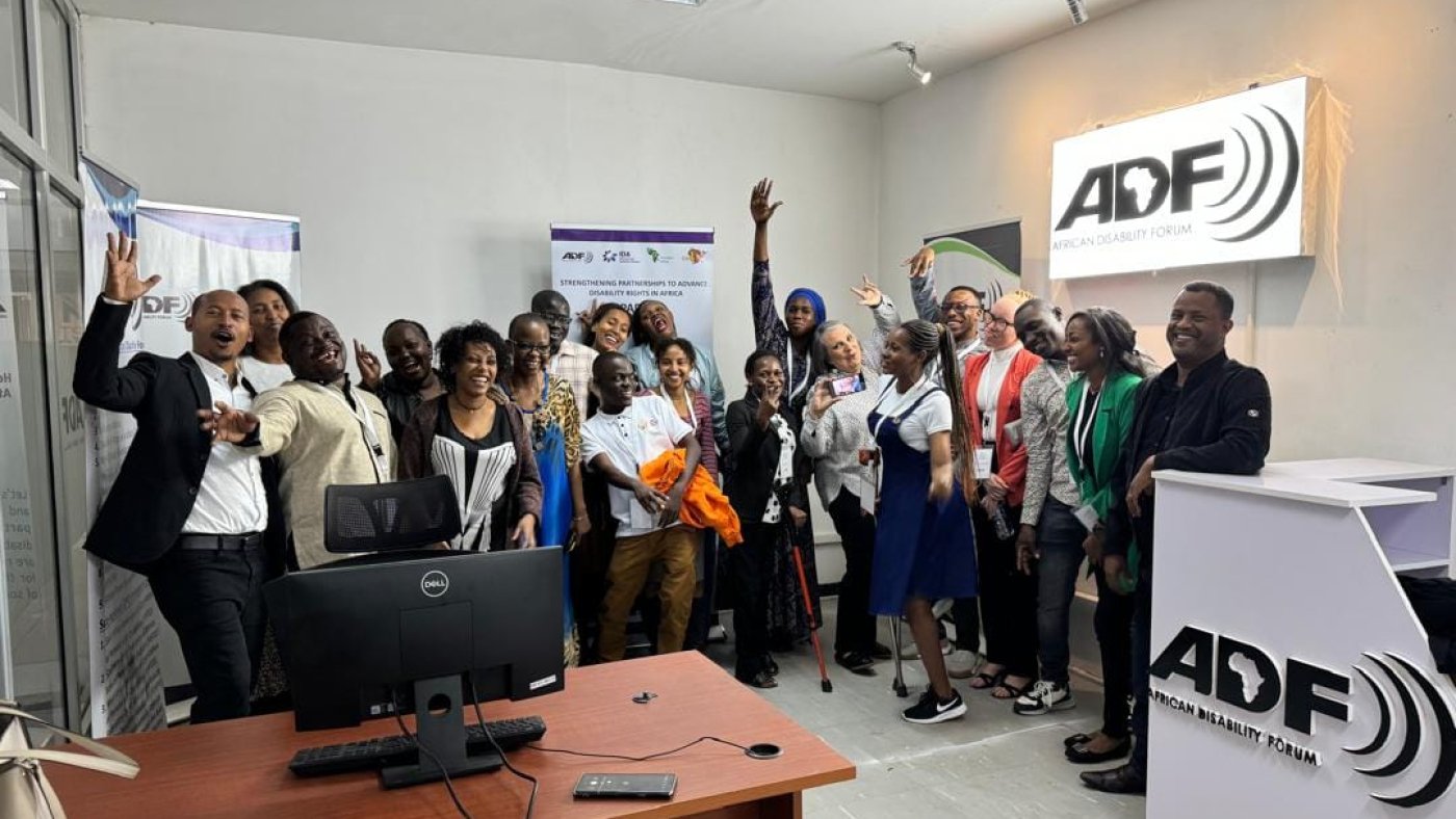 Youth-Led Advocacy TOT participants and ADF staff at the ADF Head Office in Addis Ethiopia|Participants from Ghana Nigeria Rwanda Kenya Ethiopia Uganda and Senegal pose for a photo at the end of the one week workshop